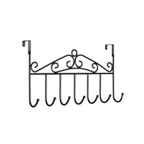 chaungfeng Over the Door Hooks, Over Door Towel Rack Coat Rack for Clothing, Behind The Door Organizer Rack with 7 Hooks for Bathroom Bedroom Hat Purse Robe 16.1"x9.05"