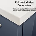 thumbnail image 5 of 24 in. Wide Navy Blue Vanity with Marble Counter / Faucet, Mirror & Scratch - Proof, 5 of 6