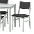 thumbnail image 4 of TMS National 5-Piece Indoor Dining Set, Includes Table and Chairs, White, 4 of 6