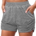 thumbnail image 2 of Running Shorts for Women Elastic Waist Pockets Lightweight Breathable Yoga Gym Active Sports Workout Athletic Shorts, 2 of 8