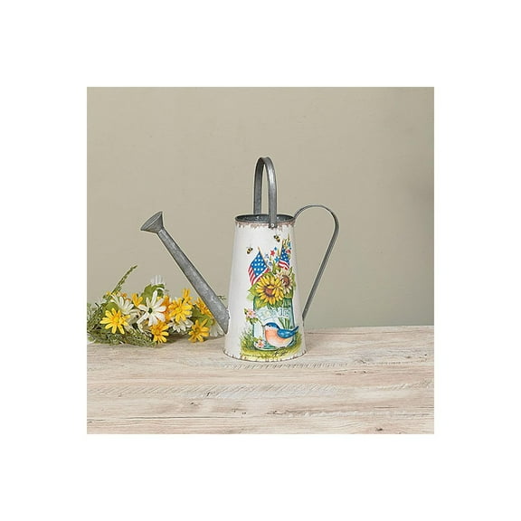 Gerson Company 10" H Metal Americana Design Watering Can
