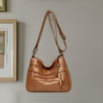 thumbnail image 3 of Bolso de hombro para mujer, bolso de trabajo, correa ajustable Lady Zip, bolsos y bolsos de gran capacidad, bolsos Marrón Macarena Bolso monedero, 3 of 7