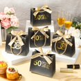 thumbnail image 3 of Bolsas de regalo para fiestas del 50 aniversario de Spakon, 25 unidades, color negro y dorado, 3 of 6