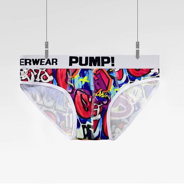 Bomba Personalidad Hombres Ropa Interior Estilo Graffiti Calzoncillos Para Hombre Moda Deportes Transpirable Breve U Convexo MP223