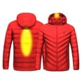 thumbnail image 2 of Gibobby Chamarra polar mujer, Chamarra esencial para uso diario para mujer, de moda, abrigos, 2023(Rojo,XG), 2 of 4