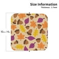 thumbnail image 3 of Disketp Acorn Autumn Fall Leaf Leaves Funny Coasters,4 Pcs Leather Coasters With Holder, Perfect Housewarming Hostess Gifts,Protect Furniture From Water Marks Scratch, 3 of 9