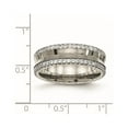 thumbnail image 6 of Chisel Titanium Polished with CZ 6.5mm Concave Band, 6 of 7
