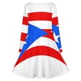 thumbnail image 5 of Puerto Rico Flag Long Sleeve Sexy Dresses For Women Ladies Vintage Elegant Party Dress Oversized V-neck Dress, 5 of 7