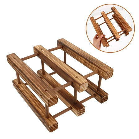LABELEPH 1Pack Golden Rectangular Wine Rack European Style for Home Furniture with Wood Material