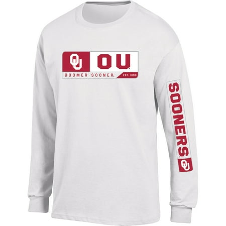 - Men's Russell White Oklahoma Sooners Team Long Sleeve T-Shirt