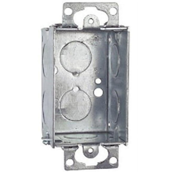 Thomas & Betts Steel City Bowers 1-Gang Switch Box - Galvanized Steel - 2x3x2 In, Pack Of 1