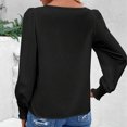 thumbnail image 5 of gbyLJF Womens Elegant Tops Casual Round Neck Long Sleeve Shirts Loose Fit Basic Blouses Lightweight Tees Fall 2024 Black XXL, 5 of 5