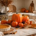 thumbnail image 6 of 7PCS Fake Pumpkins Orange, Fall Artificial Pumpkins for Decoration Different Sizes, Halloween Thanksgiving Autumn Harvest DIY Foam Pumpkin Indoor Outdoor Home Decor, 6 of 7