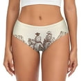 thumbnail image 1 of Fotbe Cowboys Riding Horses Calzones Estampados para Mujer – Ropa Interior de Algodón, Cómoda, Suave y Elástica-XX-Large, 1 of 6