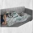 thumbnail image 6 of Chill Soft Flannel Fleece Throw Blanket, Hand Letters Calligraphy Dots Wavy Lines and Little Heart Modern, Cozy Plush for Indoor and Outdoor Use, 50" x 70", Teal Black Beige, by Ambesonne, 6 of 6