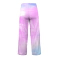 thumbnail image 4 of Endives Womens Sports Pants Tie Dye Printed Wide Leg Jogging Pants Drawstring Elastic High Waist Pants With Pocket, 4 of 7