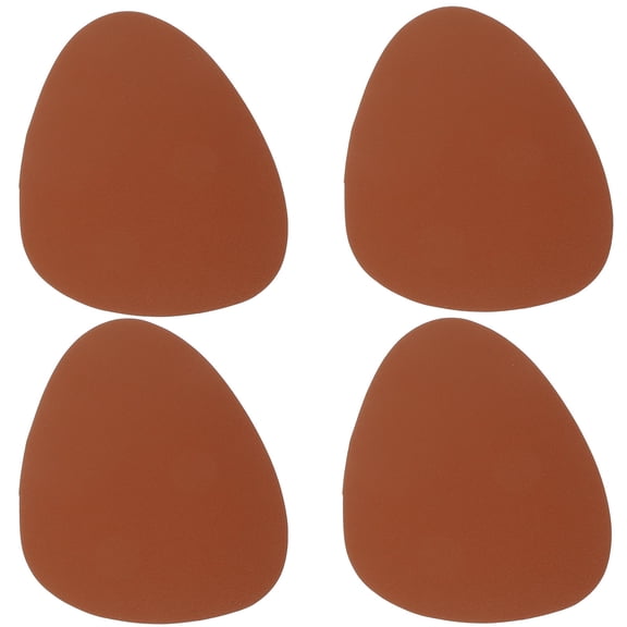 Luxshiny 4Pcs Irregular Brown Cup Coasters for Home and Hotel Heat Insulation