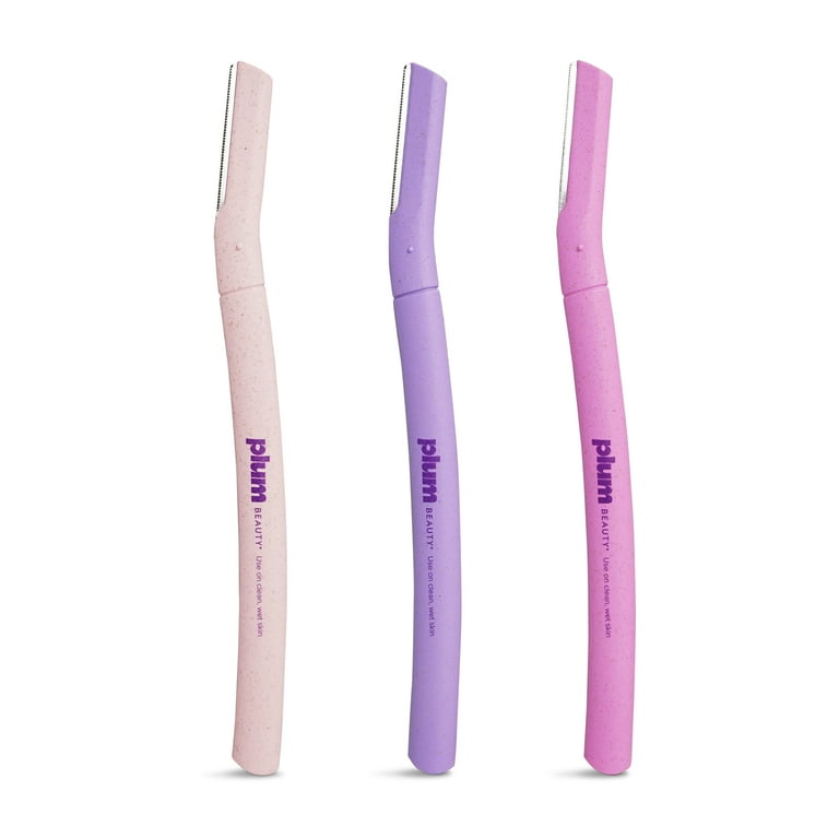 Plum Beauty, Facial Eyebrow Shaping Razors, 3-Pack