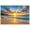 Frame-style, variant on Beach Sunset Canvas Wall Art Ocean Landscape Poster Tropical Seascape Nature Scenery Print Sunbeams over Sea Waves for Living Room Bedroom Home Office Modern Wall