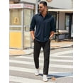 thumbnail image 5 of COOFANDY Men's Untucked Wrinkle Free Shirt Casual Long Sleeve Stretch Button Up Shirts, 5 of 8