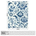 thumbnail image 4 of nygtbtfer Japanese Blanket Blue and White Throw Blanket Flannel Cozy Warm Plush Lightweight Throw Blanket Home Decor for Bed Couch Chair Living Room Gift Idea White, 4 of 6