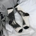 thumbnail image 5 of Daiia Double Exposure Cat Forest Print Crew Socks – Soft Breathable Long Socks for Men & Women, Moisture-Wicking & Comfortable Daily Wear Socks, One-Size Fits Most (US 5-11), 5 of 6