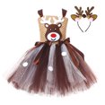 thumbnail image 3 of Disfraces de Navidad para niños europeos y americanos, disfraces de vacaciones de alce y reno, falda tutú, vestido de malla con lentejuelas, 3 of 5