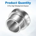 thumbnail image 3 of Uxcell 8 Pack High Misalignment Spacer, 5/8" to 1/2" Standard Ball Width Stainless Steel Rod End Spacers, 3 of 6