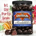 thumbnail image 3 of Dark Chocolate Covered Dried Strawberries by It's Delish, 55 OZ Jumbo Container  Gourmet Dark Chocolate Covered Strawberry Fruit Snacks Bulk Chocolate Candy  Vegan, Kosher, 3 of 7