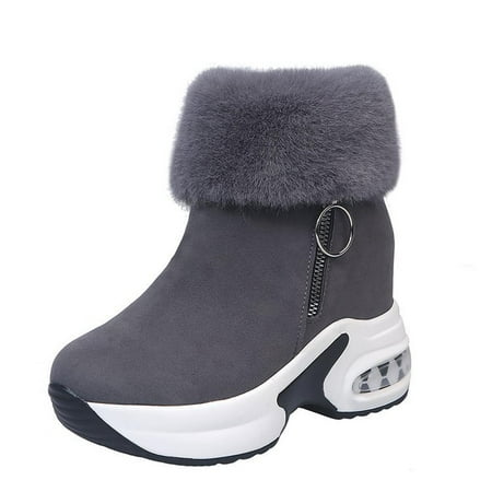 

BELLZELY Womens Shoes Wide Width Clearance Winter New Short Tube Plus Velvet Women s Boots To Keep Warm Cotton Boots and Snow Boots