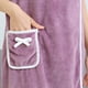 thumbnail image 4 of Toalla de baño usable con hombros descubiertos para mujer, bata de baño absorbente de agua para playa, Spa, gimnasio, vestido deslizante, 4 of 5
