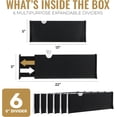 thumbnail image 2 of Rapturous Adjustable Drawer Divider, 5” Tall, Extends 13” - 22”, 6 Pack, Black, 2 of 6