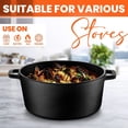 thumbnail image 5 of KICHLY Cast Iron Dutch Oven with Dual Purpose Skillet Lid, 5.QT Cast Iron Pot with 10.6 in Griddle Pan, Pre-Seasoned Heavy Duty Pot, 5 of 7