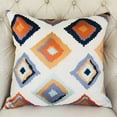 thumbnail image 2 of Plutus Isabeau Purple Orange and White Handmade Pillow 20"L x30"W, 2 of 3