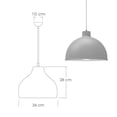 thumbnail image 2 of Ilios Innova | Paquete de 3 lámparas de techo colgantes decorativas estilo nórdico retro de 36 cm para habitaciones y salas de estar, 2 of 9