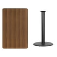 thumbnail image 3 of Flash Furniture 30'' x 48'' Rectangular Walnut Laminate Table Top with 24'' Round Bar Height Table Base, 3 of 3