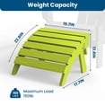 thumbnail image 5 of JUSTLET Foldable Footstool/ Ottoman for Adirondack Chairs - HDPE Material, All - Weather & Waterproof, Apple Green, 5 of 8