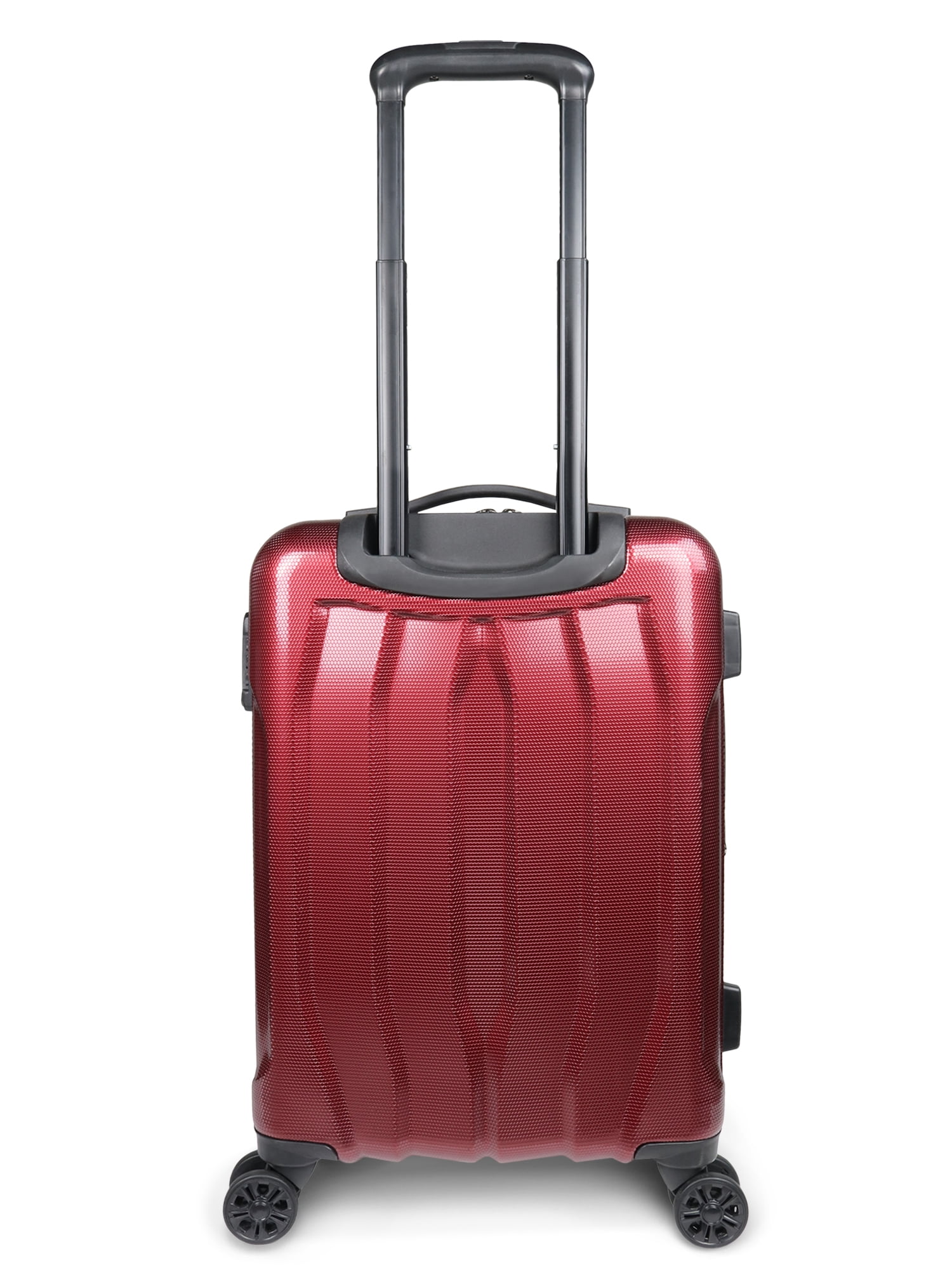 MiUSA 20" Hard Side Polycarbonate Luggage w/ 4x4 Spinner Wheels, Red