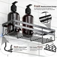 thumbnail image 6 of AHOXE Adhesive Shower Caddy, 5 Pack Rustproof Stainless Steel Bath Organizers With Large Capacity, No Drilling Shelves for Bathroom Storage, 6 of 10