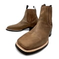 thumbnail image 5 of The Western Shops Men’s Leather Western Chelsea Ankle Boots, Square Toe, Pull-On with Stretch Panels, Leather Sole and Lining, 5 of 6