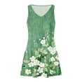 thumbnail image 4 of Odbmxy Womens Mini Dress Sleeveless Sundresses for Women 2025 Plus Size V-Neck Relaxed Fit Floral Cute Party Tank Dresses,Green L, 4 of 7