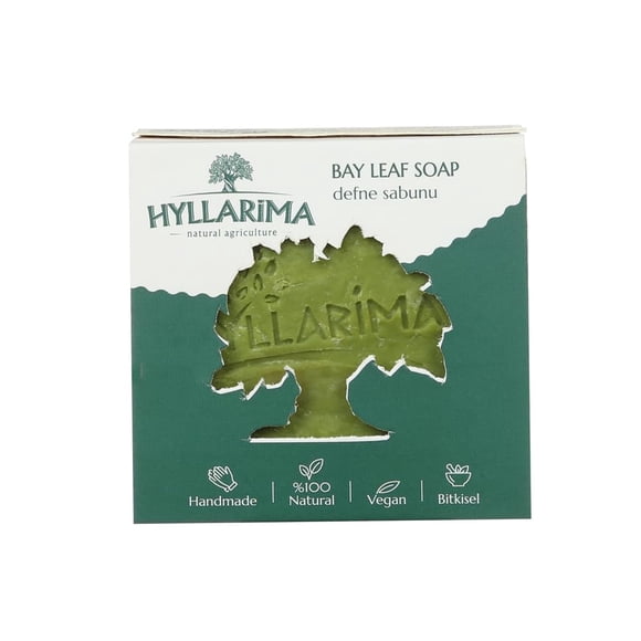 Jabón de Laurel Hyllarima | 125 g (4,4 onzas) | Hecho a mano y natural | Barra de jabón premium con aceite de laurel