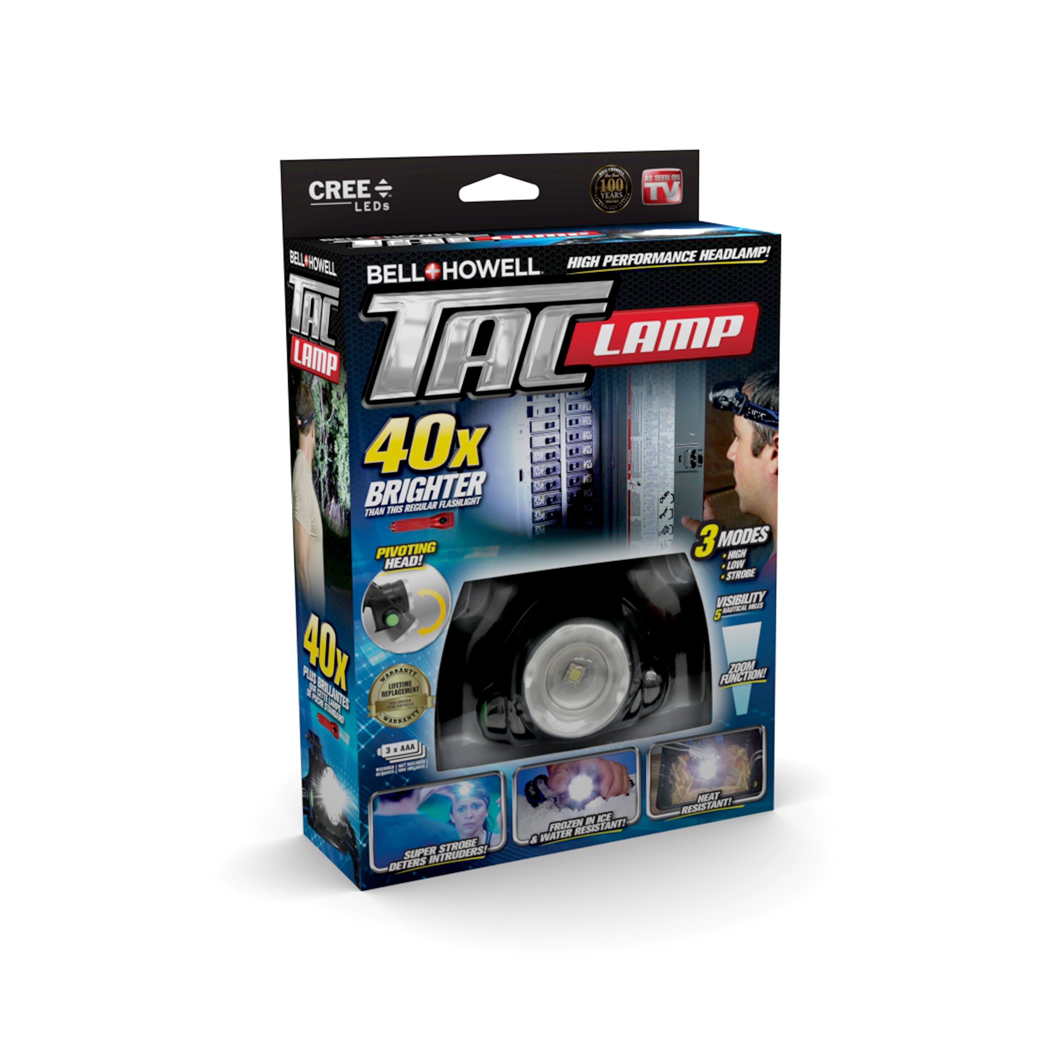 Taclight Headlamp, Hands-Free Flashlight As Seen On TV (40x Brighter)