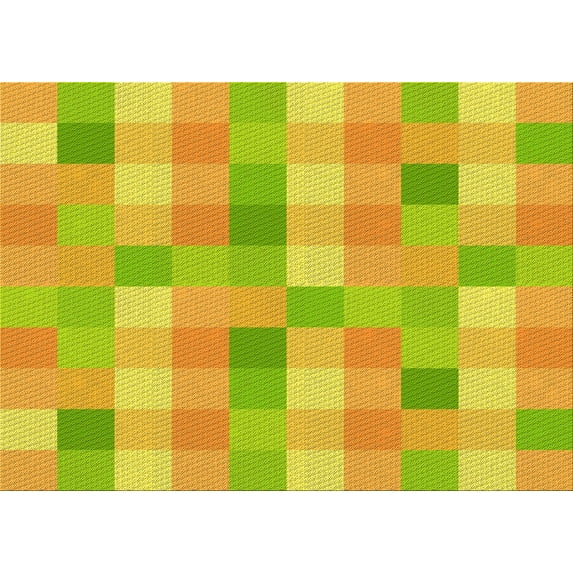 Ahgly Company Machine Washable Indoor Rectangle Transitional Chameleon Green Area Rugs, 2' x 4'