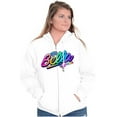 thumbnail image 4 of XOMG POP Bella Musical Rainbow Zip Hoodie Sweatshirt Women Brisco Brands M, 4 of 5