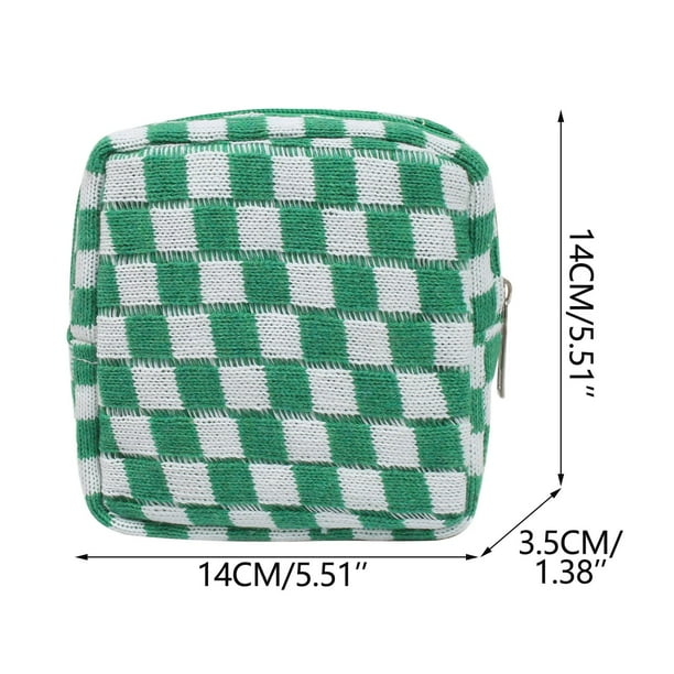 Pequeña Bolsa de Maquillaje para Bolsa de Punto de Ajedrez Moneda Bolsa, Organizador Portátil de Gran Capacidad, Pequeña Bolsa Cosmética para Bolsa