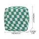 thumbnail image 2 of Bolsa De Almacenamiento Monedero de punto verde de gran capacidad con diseño de cuadros, bolsa de almacenamiento portátil para maquillaje y lápiz labial (1 unidad) JASKFLY, 2 of 9