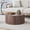 Walnut, variant on UIOWIO 23.6" Round Wood Coffee Table with High-Quality MDF & Natural Finish, Coffee Table for Living Room, 11.8" Height