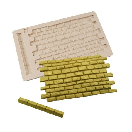 

GHOONEY Brick Wall Texture Silicone Chocolate Mould Cake Decor Kitchen Baking Accessory