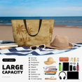 thumbnail image 5 of Gaeub Retro Palm Tree Beach Travel Bag, Multi-Pocket Beach Bag, Summer Vacation Bag, Beach Essentials Tote, 5 of 7